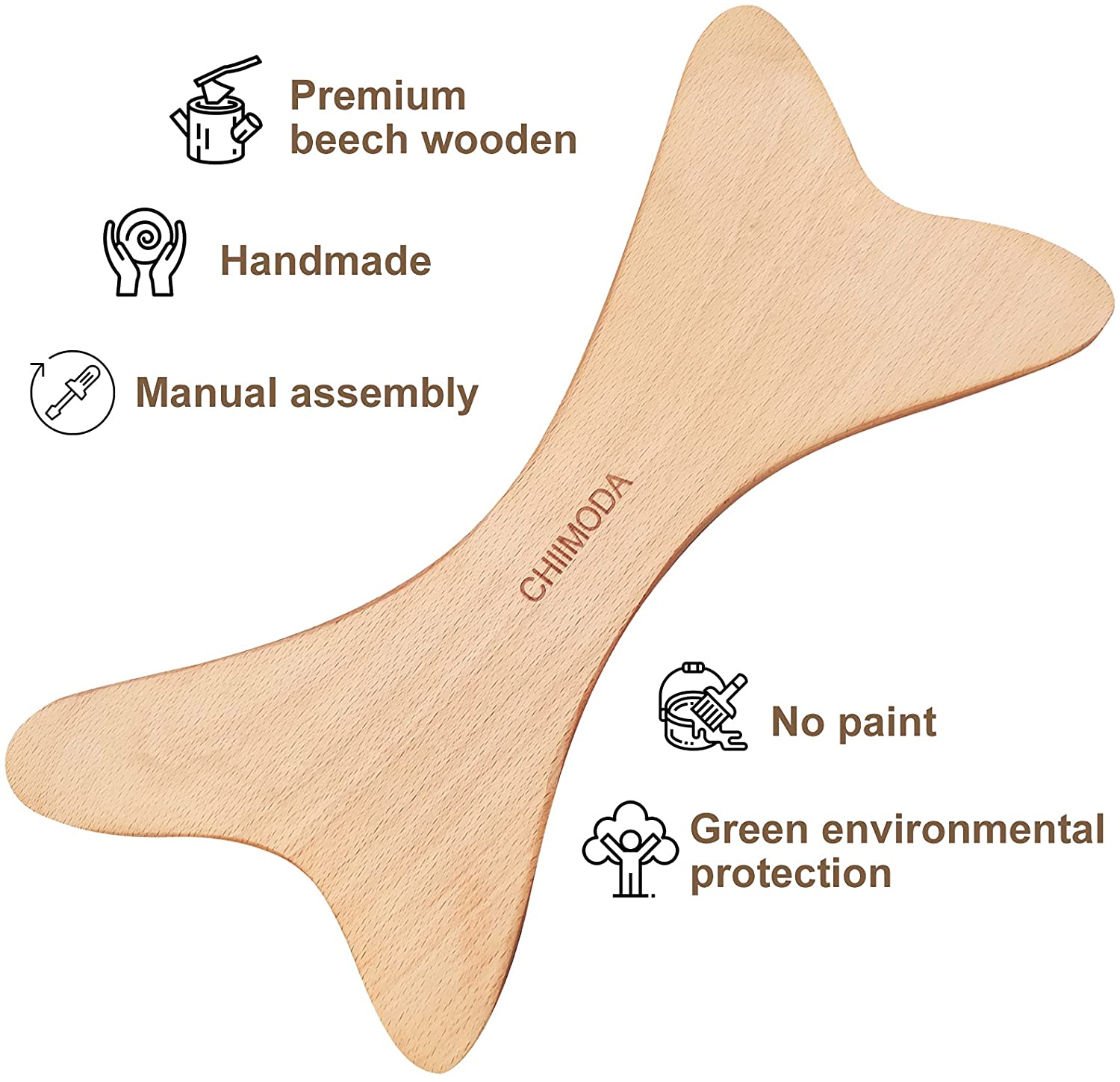 Wooden Gua Sha Facial Body Anti Cellulite Deep Tissue Massager