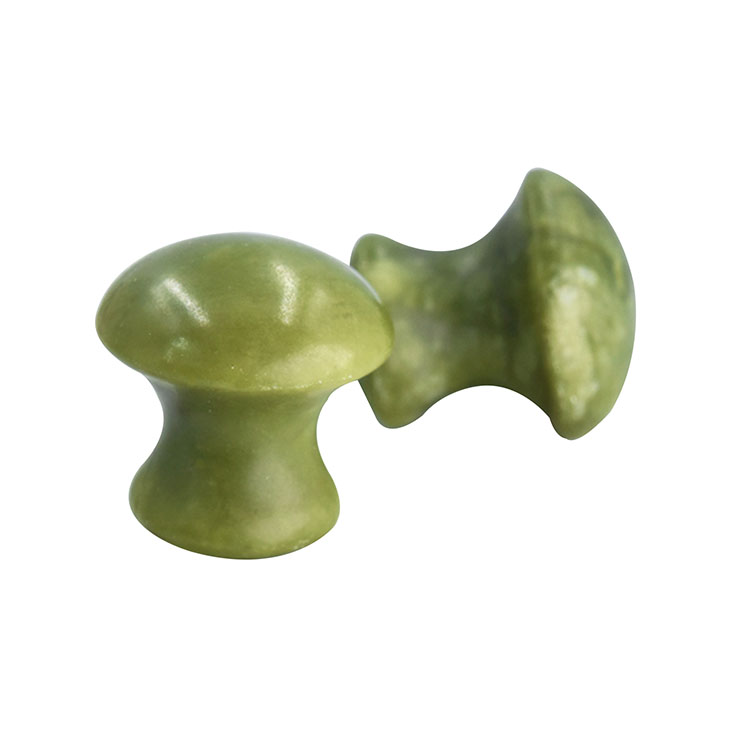 Dark Green Jade Stone Guasha Tool 