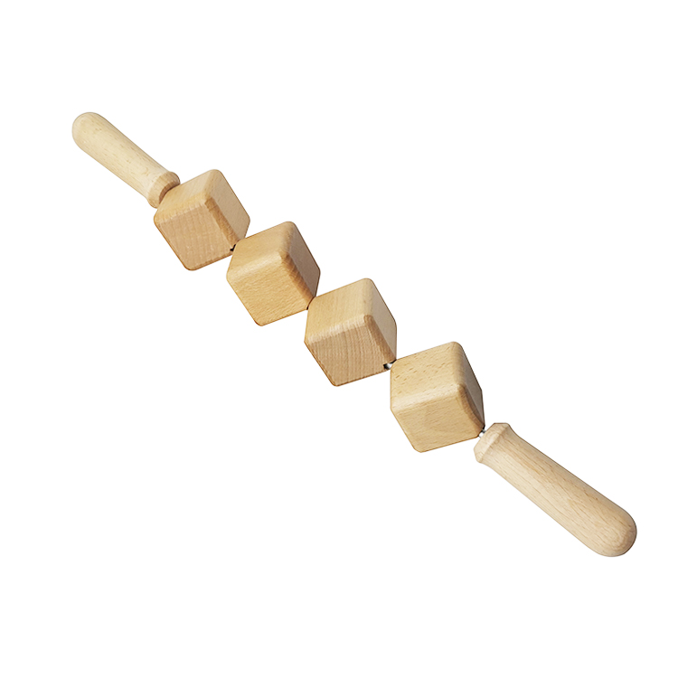 4 Beads Wood Massage Roller