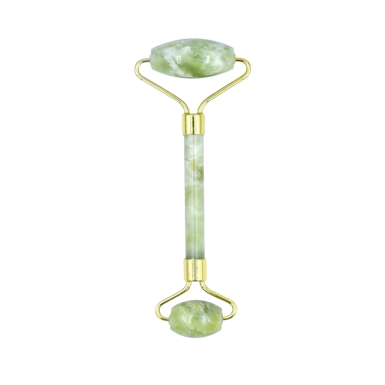 Straight Handle Light Green Jade Roller