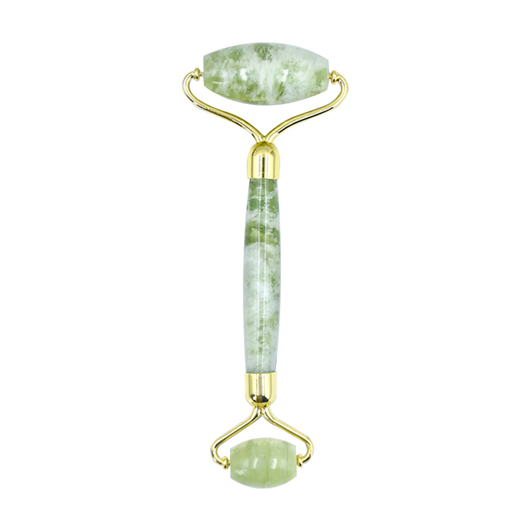 Arc Handle Flower Type Light Green Jade Roller