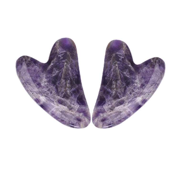 Amethyst Heart Shape Guasha Board