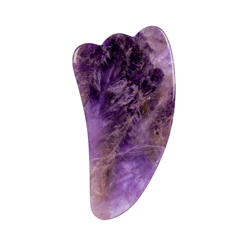 Amethyst Ox-horn Shape Guasha Board