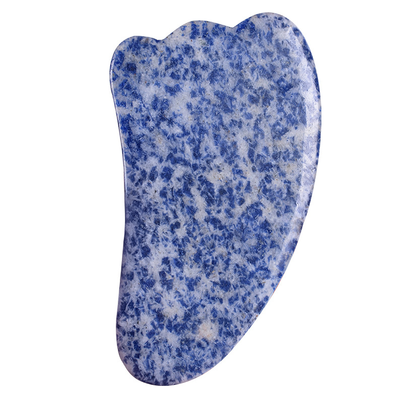  Blue Spot Ox-horn Shape Guasha Board